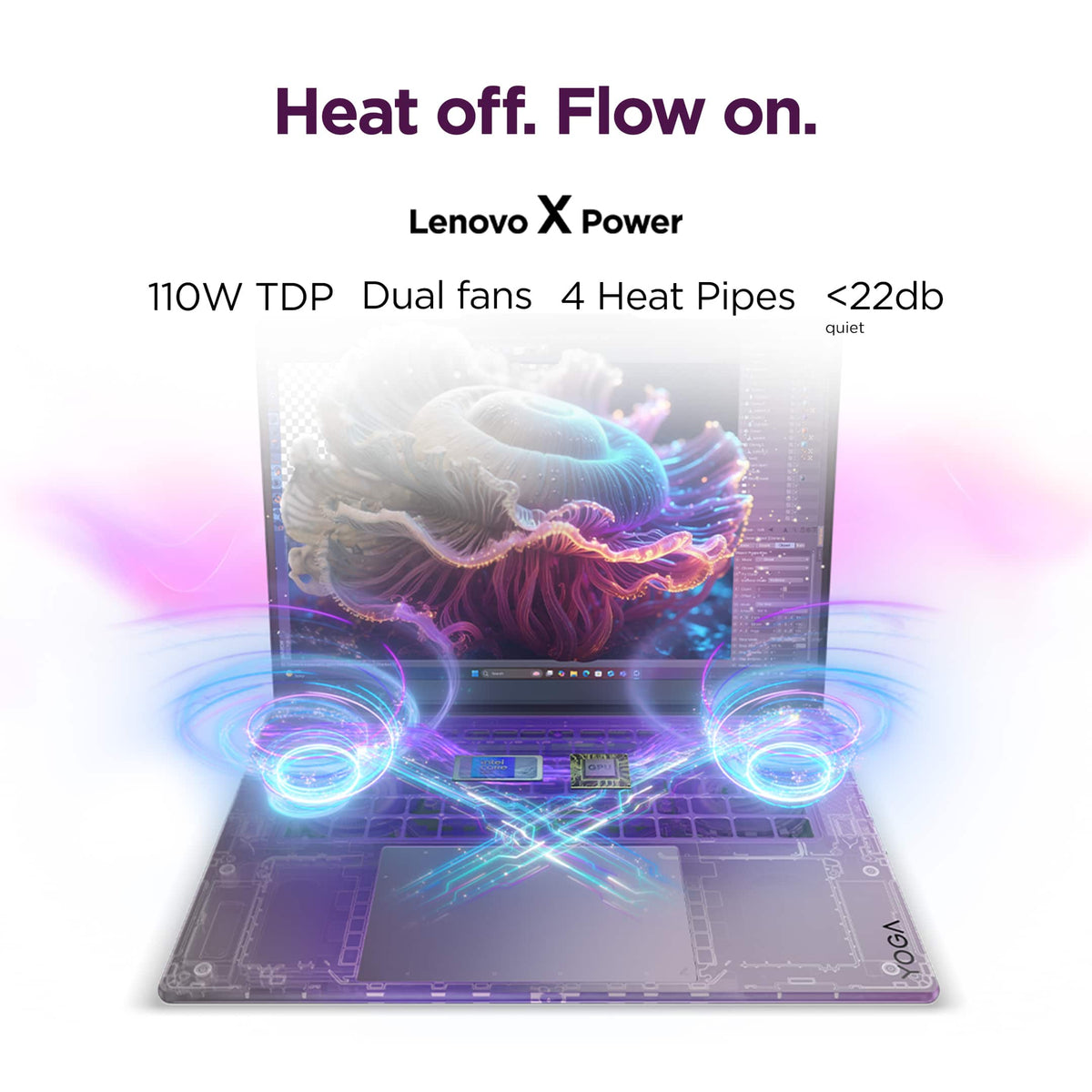Lenovo - Yoga Pro 7i Aura Edition 15.3" 3K OLED Laptop- Core Ultra 9 386H 2026- NVIDIA GeForce RTX 5060- 32GB Memory- 1TB Storage - Luna Grey