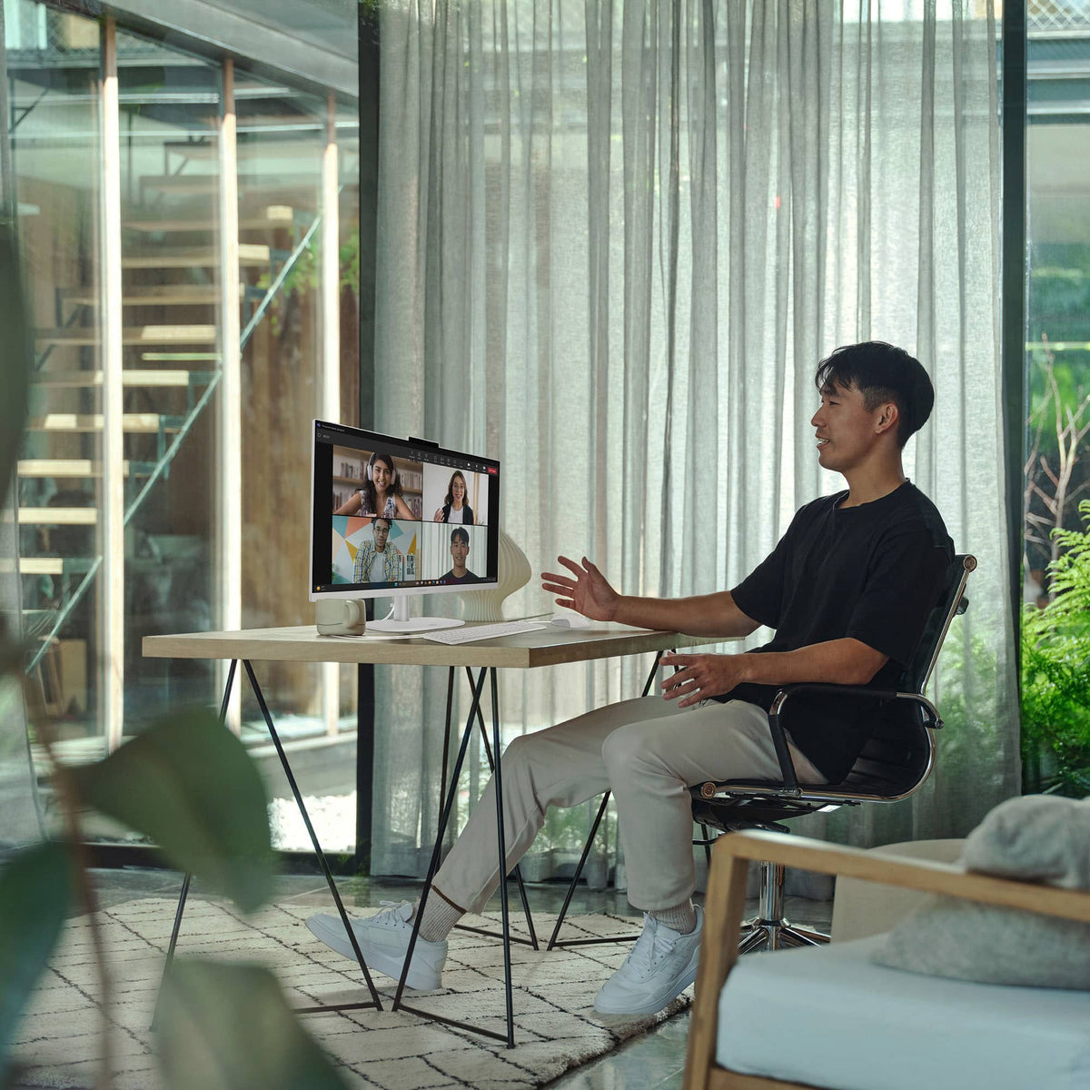 HP - OmniStudio 23.8" Full HD All-in-One - Intel N150 Processor - 8GB Memory - 128GB UFS - Cashmere White