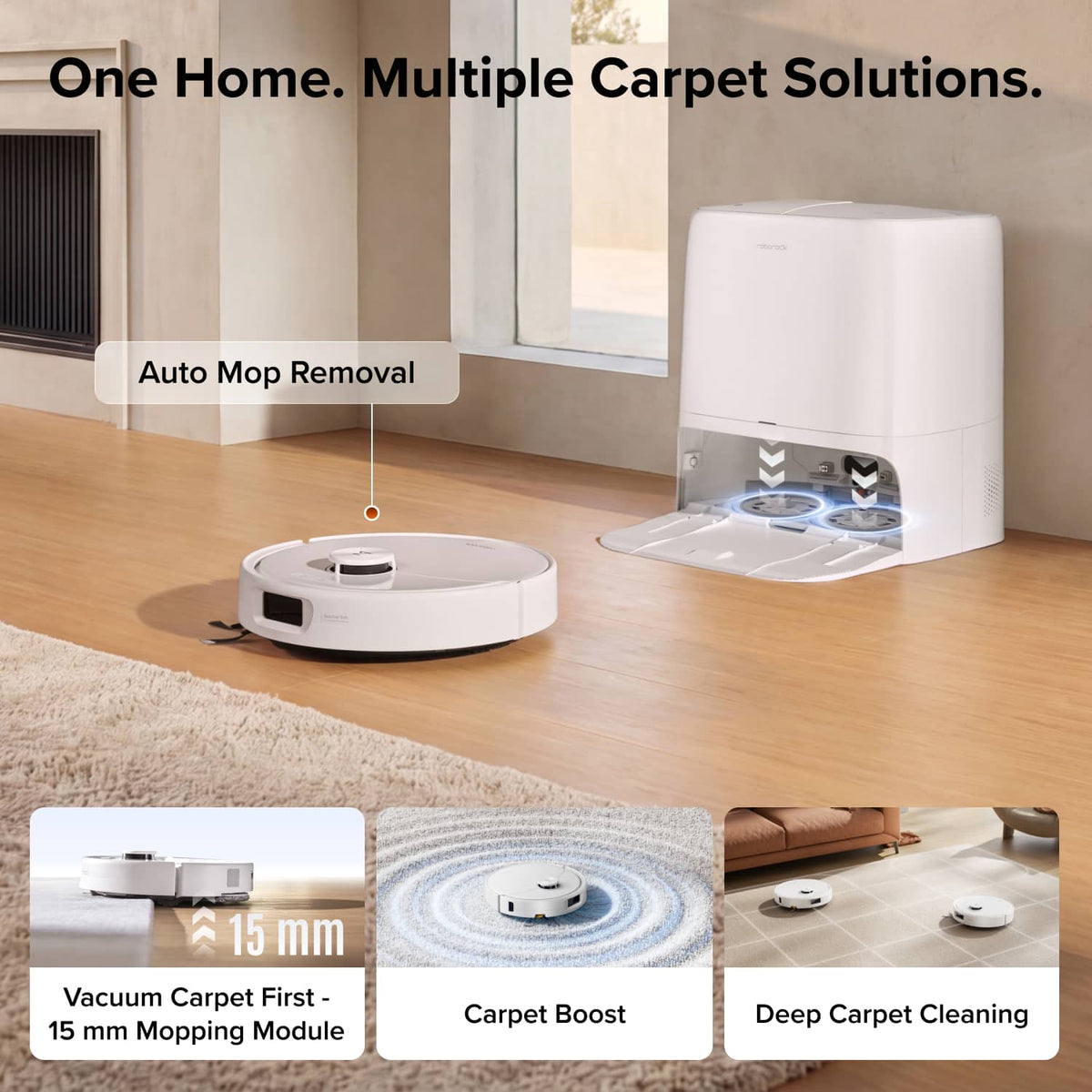Roborock - Qrevo 2 ProX Robot Vacuum and Mop with 25,000Pa Suction - White