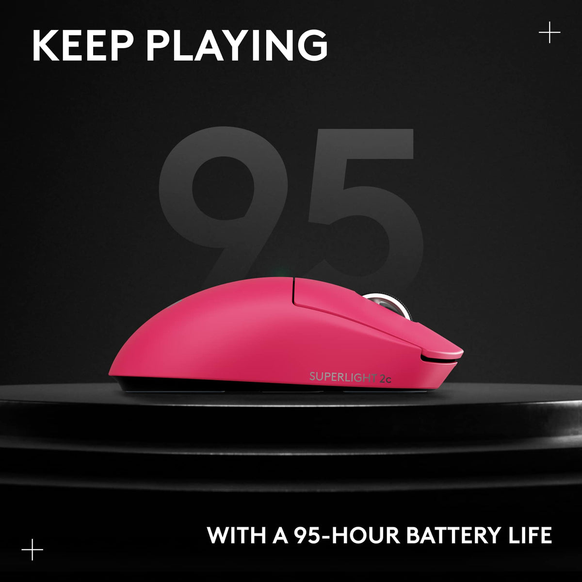 Logitech - PRO X SUPERLIGHT 2c LIGHTSPEED Lightweight Compact Wireless Optical HERO 2 Sensor 44 000 DPI Gaming Mouse for PC - Wireless - Magenta