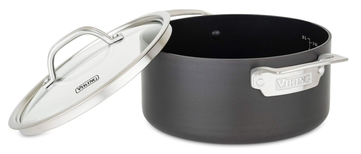 Viking - Hard Anodized Nonstick 4 Qt. Soup Pot - Black
