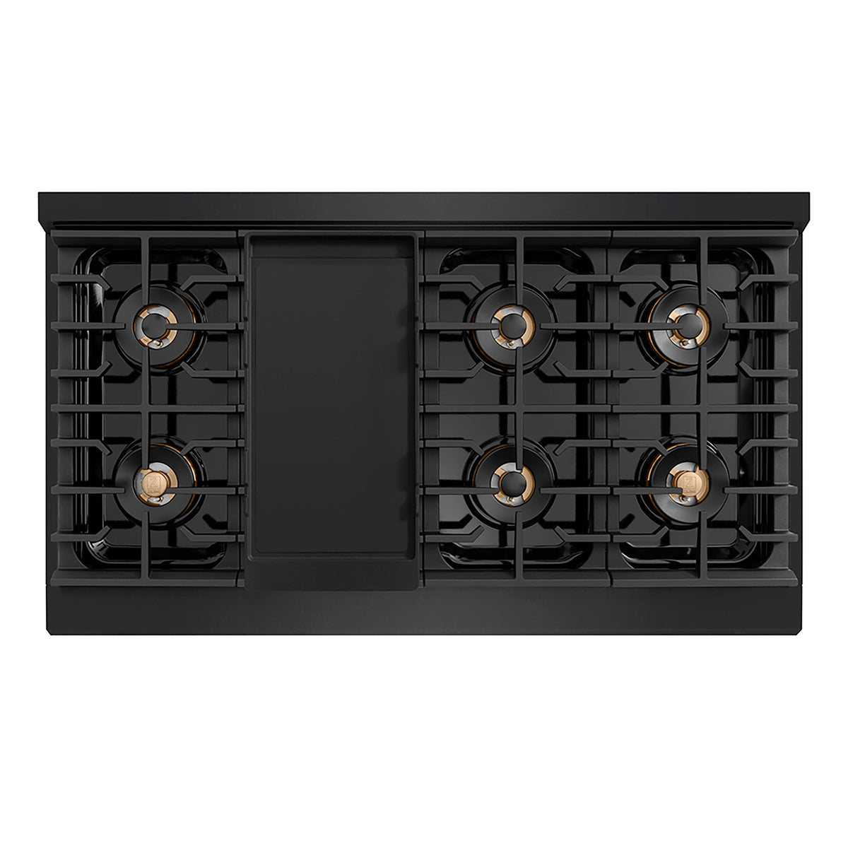 ZLINE - 48 in. Wide 8 Burner Paramount Gas Cooktop with DuoPro (PSRTB-48) - Black Stainless Steel