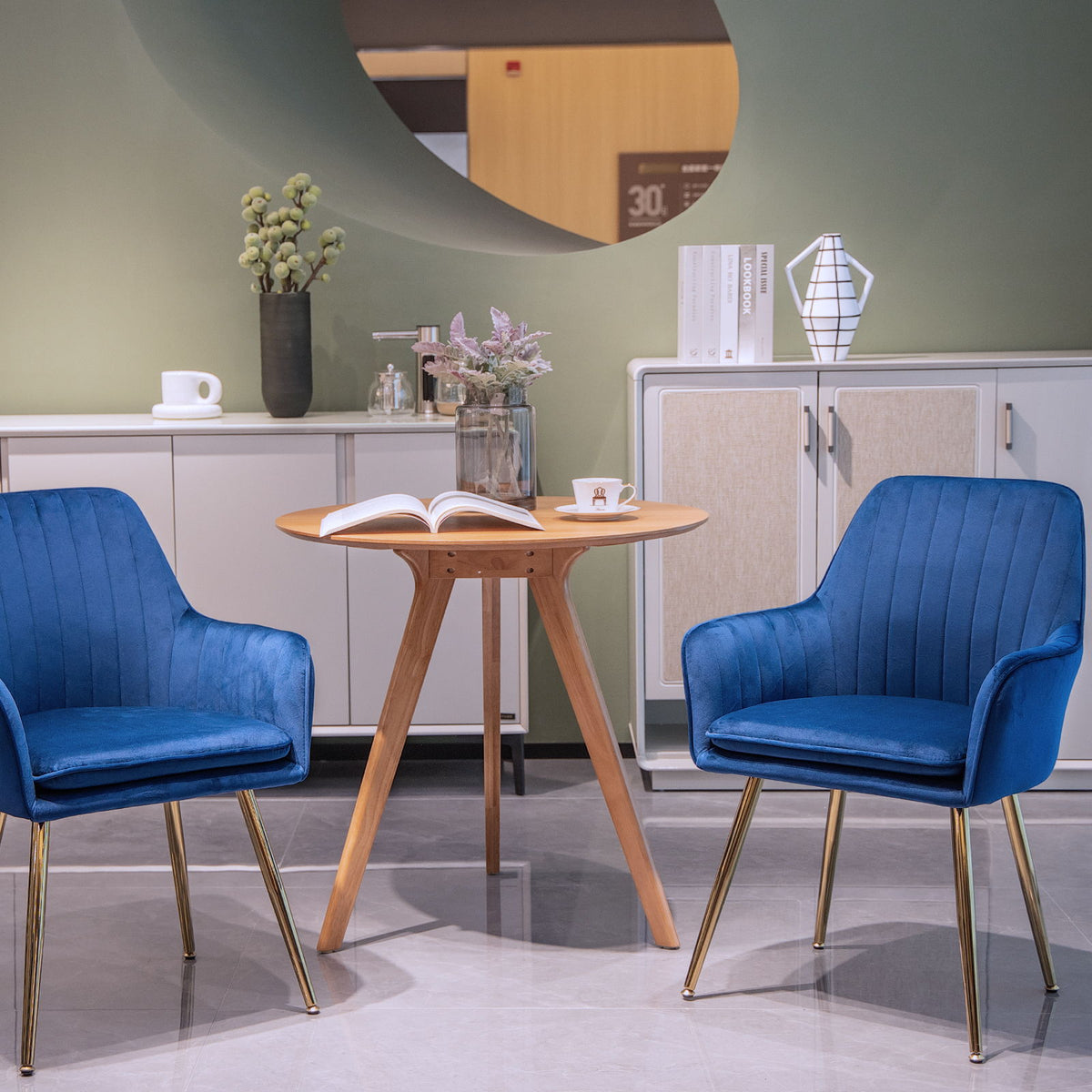 Sillas de comedor modernas de respaldo medio