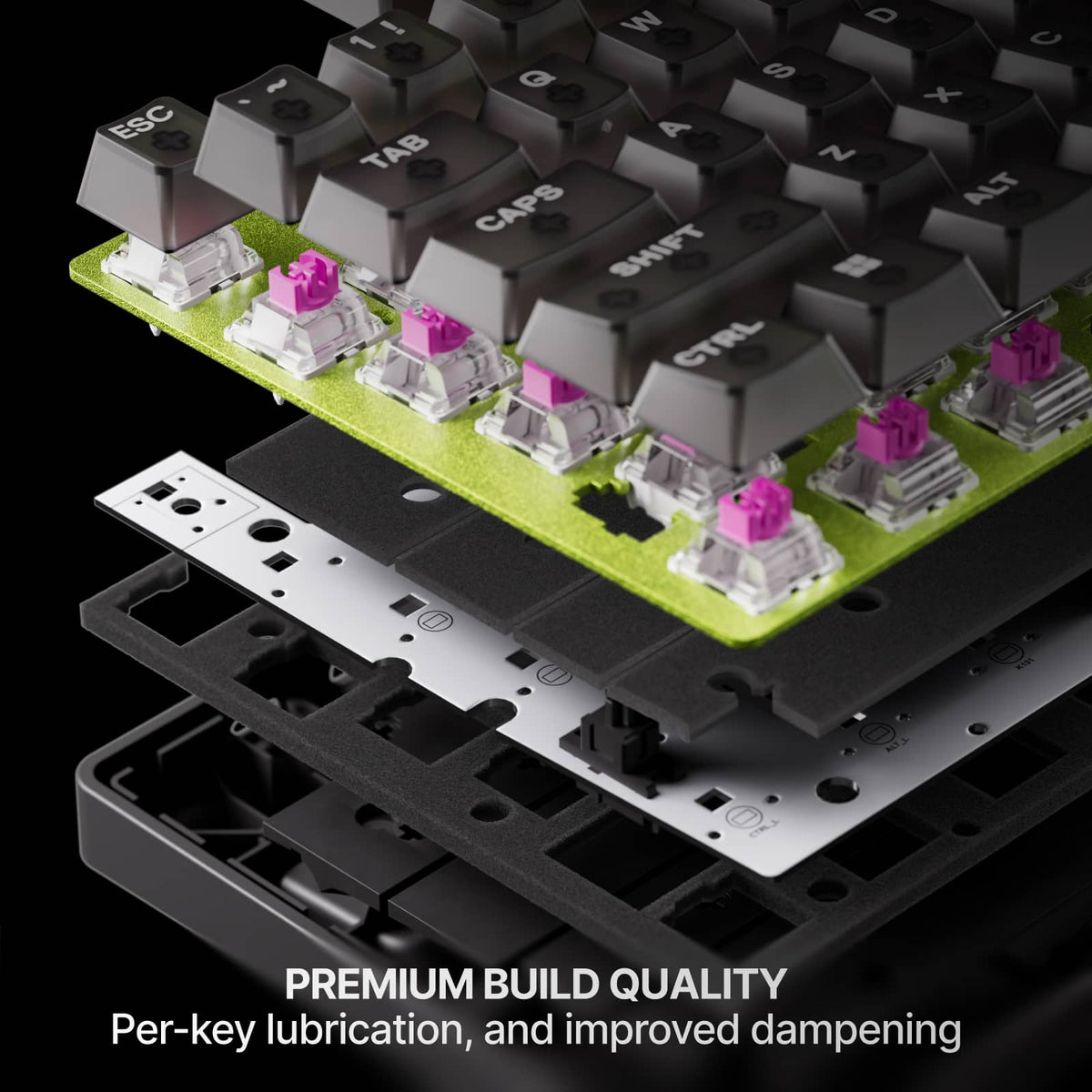 SteelSeries - Apex Pro TKL Gen 3 Wired Magnetic Hall Effect OmniPoint Adjustable Gaming Keyboard with Rapid Tap - Speed Edition - Green