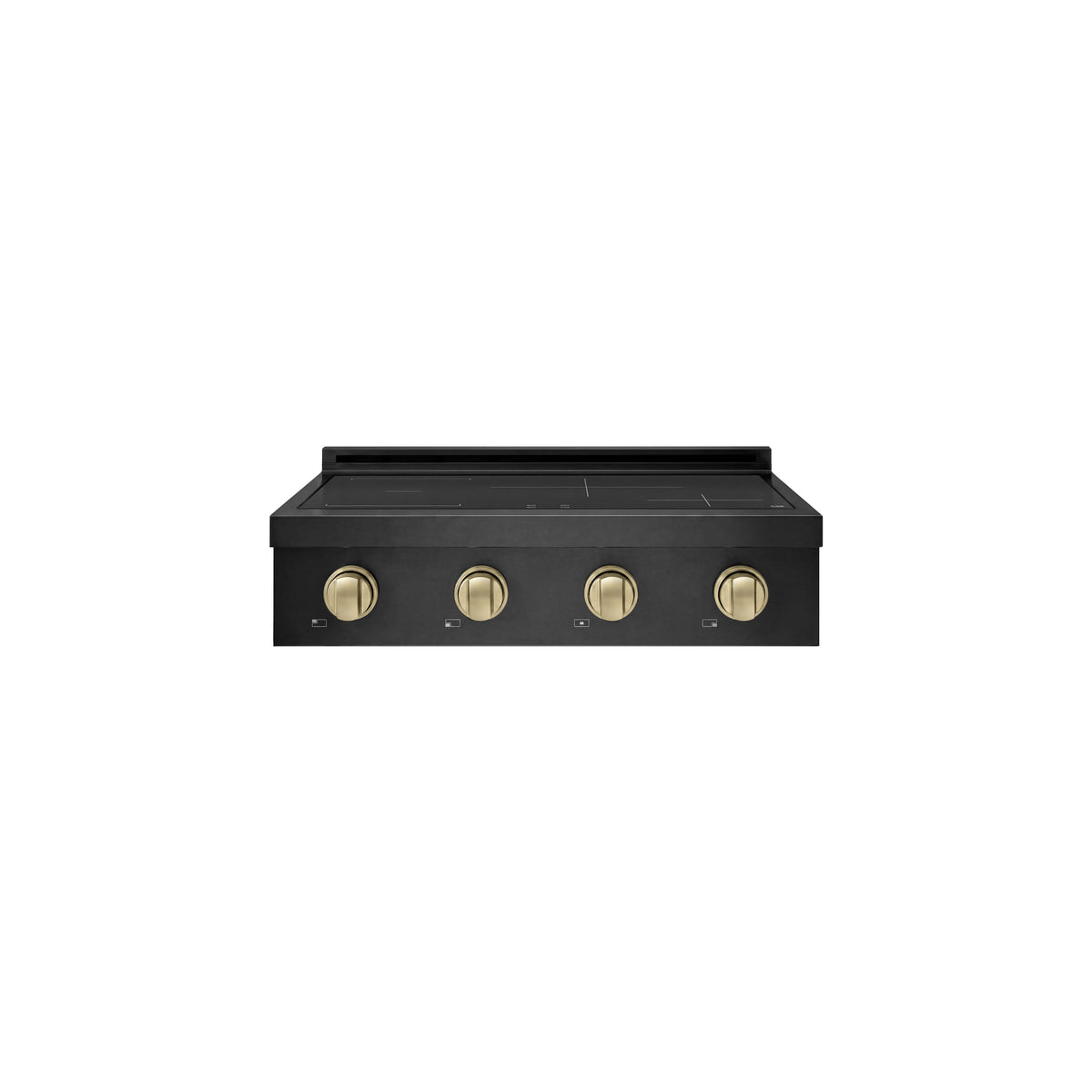 ZLINE - Autograph 30 in. Paramount Built-in Induction Rangetop with 4 Element Cooktop in Black Steel & Champagne Bronze Accents - Black Stainless Steel