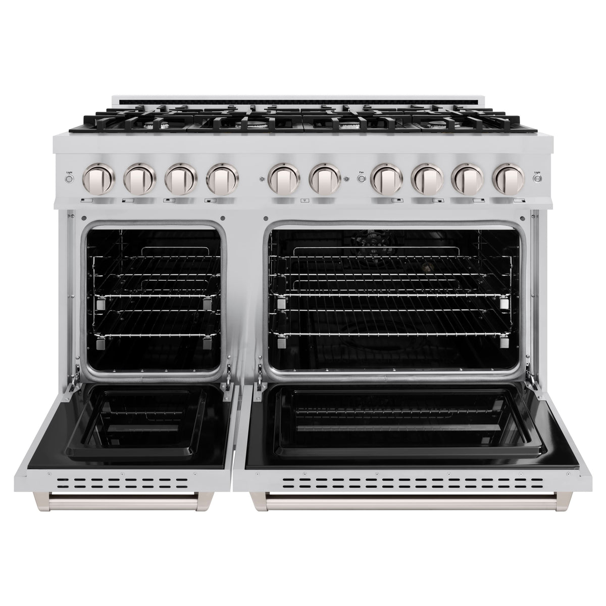 ZLINE - 48 in. Wide 8 Burner Classic Double Oven Dual Fuel Range with Gas Cooktop (CDR48) - Stainless Steel