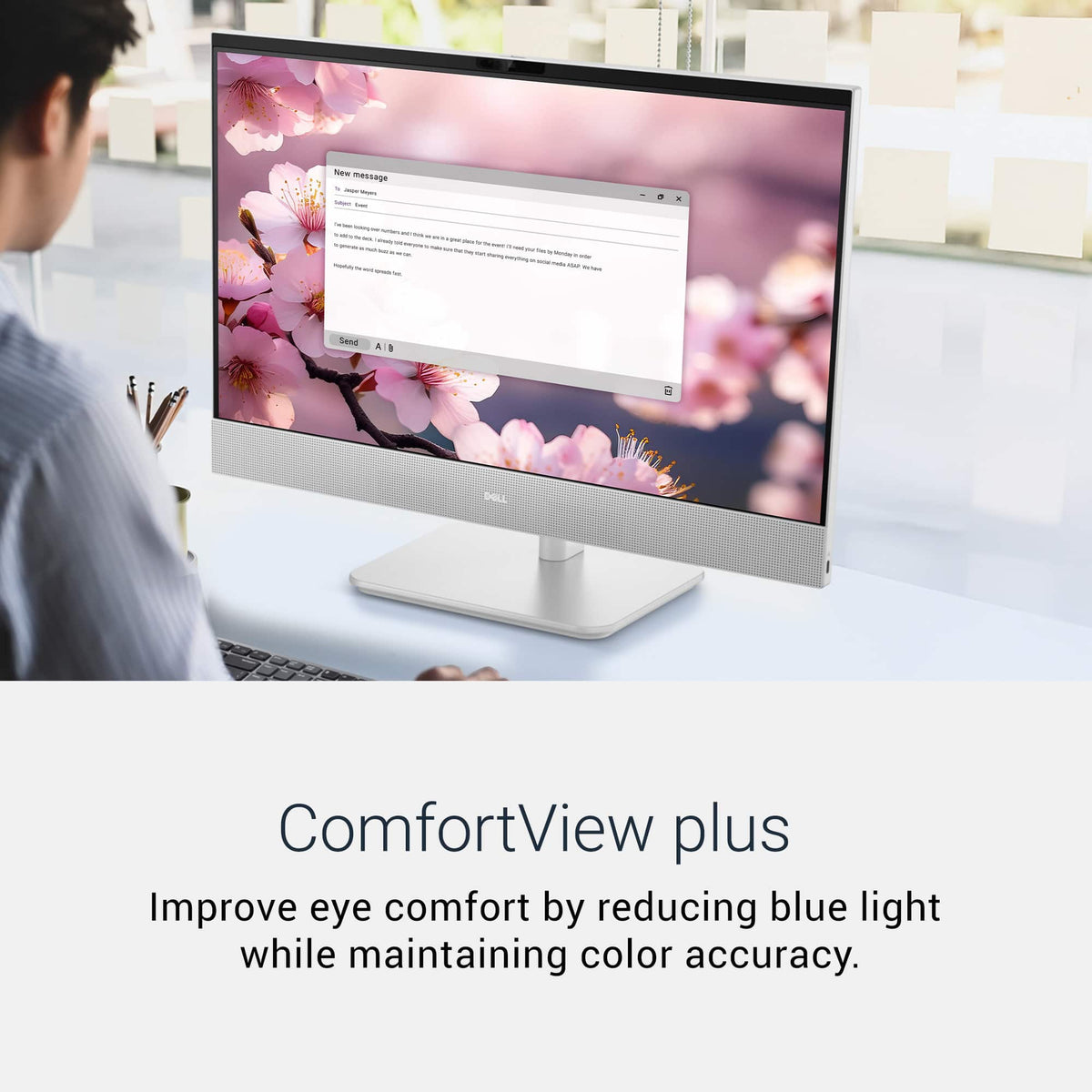Dell - 24" 2K IPS Touchscreen All-in-One - Intel Core Ultra 5 Series 3 322 2026 - 16GB Memory - 512GB Storage - Copilot+ PC - Light Ash