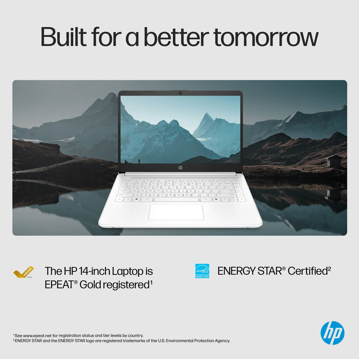 HP - 14" Laptop - Intel Celeron N4500 2021 - 4GB Memory - 64GB eMMC - Snowflake White