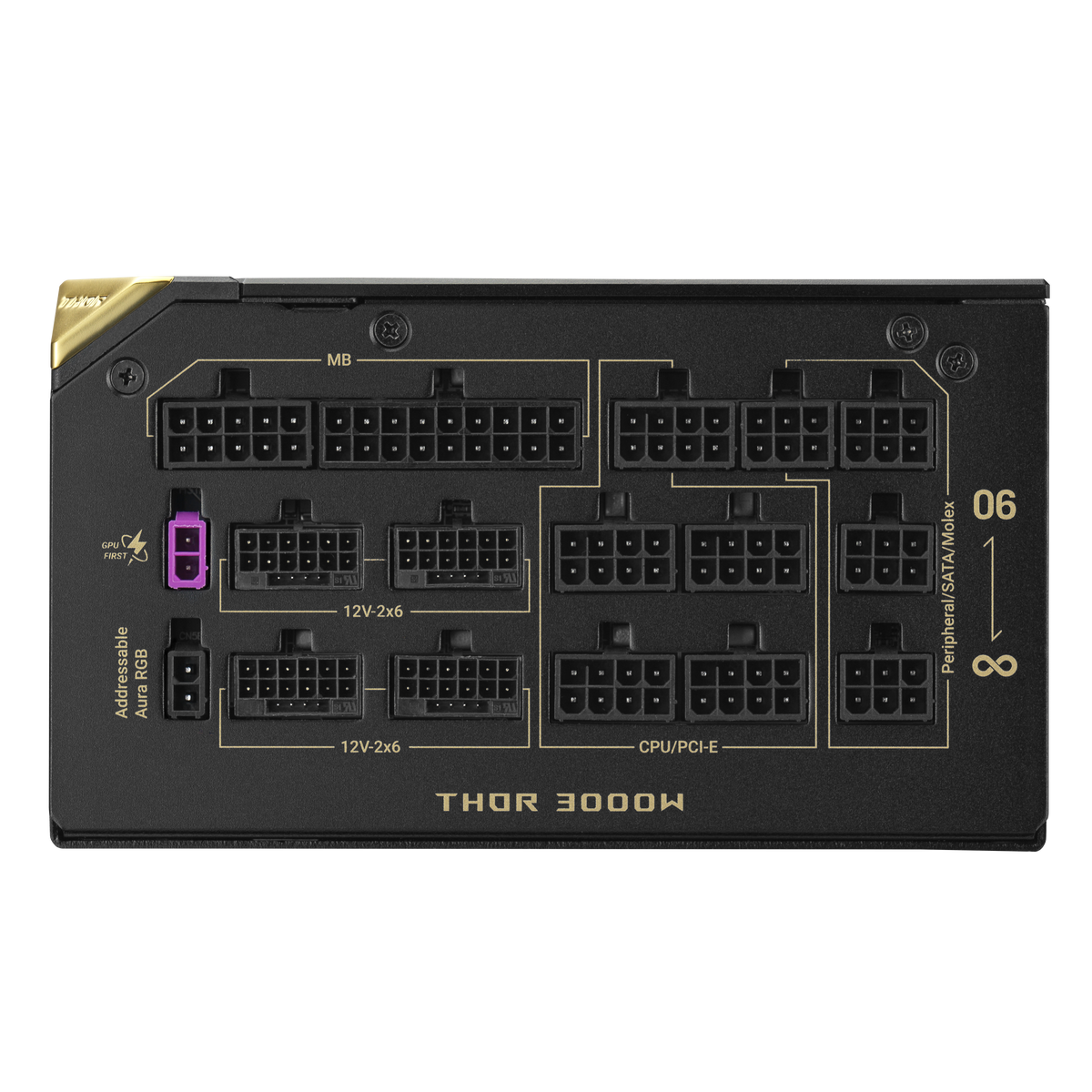 ASUS - ROG Thor 3000W 80 Plus Titanium Fully Modular ATX 3.1 PCIe 5.1 Power Supply with Dual-Voltage Adaptive Design - 20th Edition