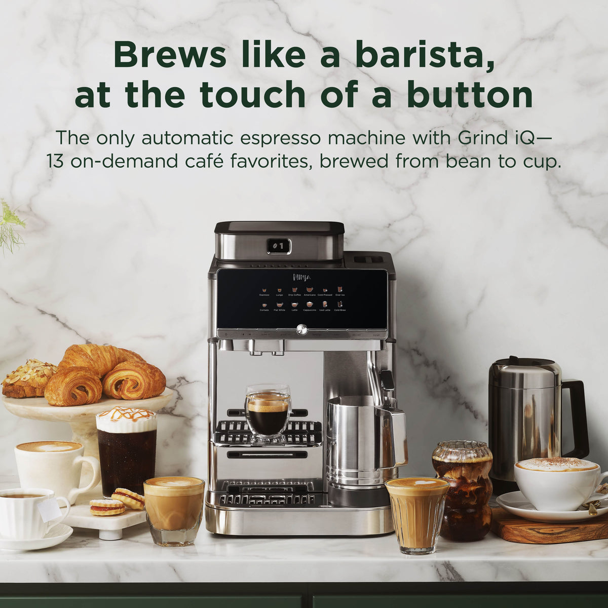 Ninja - AutoBarista Pro Fully Automatic Espresso Machine - Stainless Steel