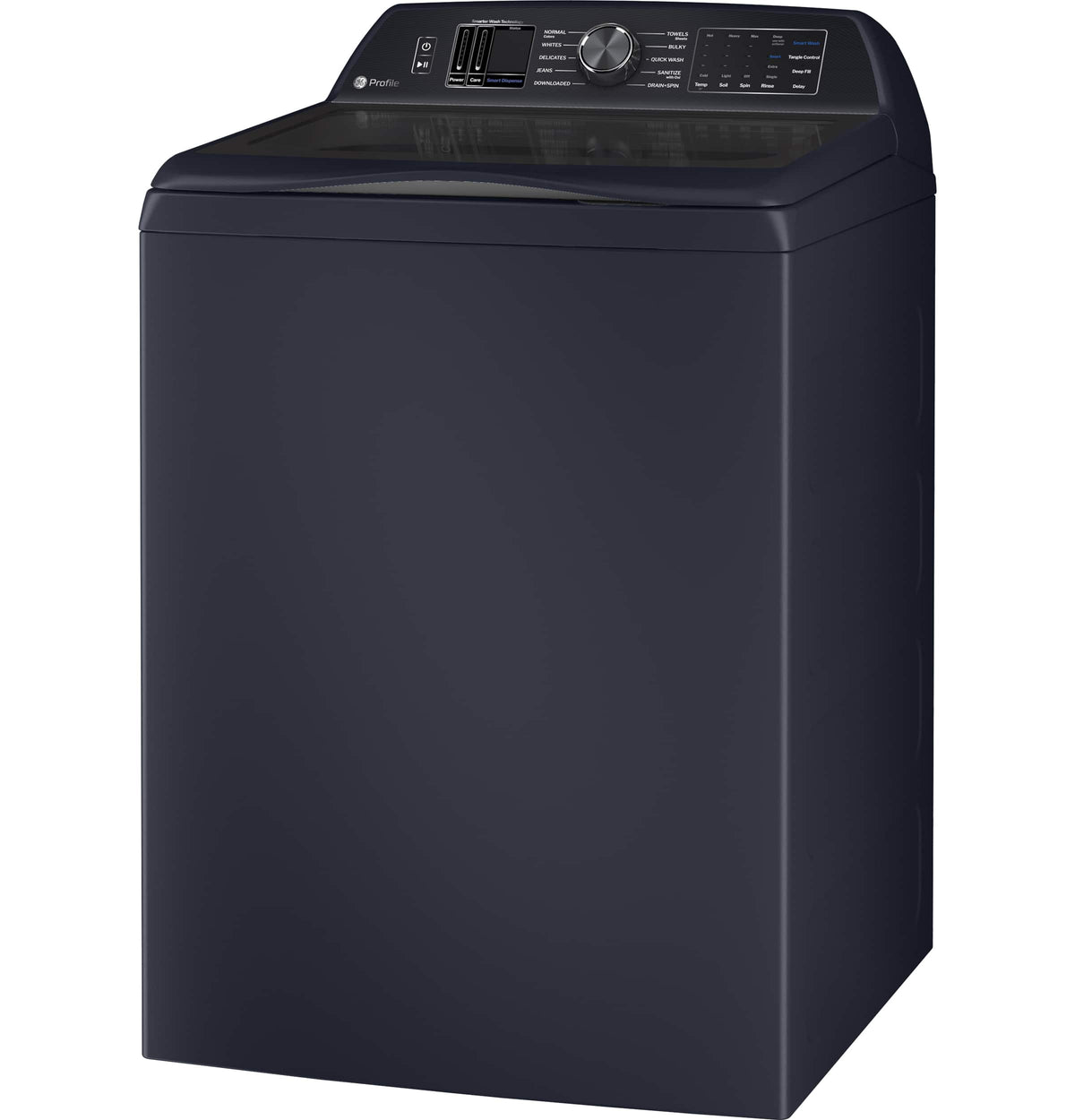 GE Profile - 5.4 Cu. Ft. High-Efficiency Smart Top Load Washer with Adaptive SmartDispense - Sapphire Blue