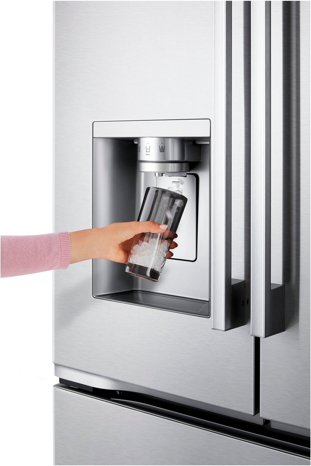 LG - 36-in Counter-Depth MAX 23.7 Cu. Ft. French Door Smart Refrigerator with Zero Clearance - Stainless Steel