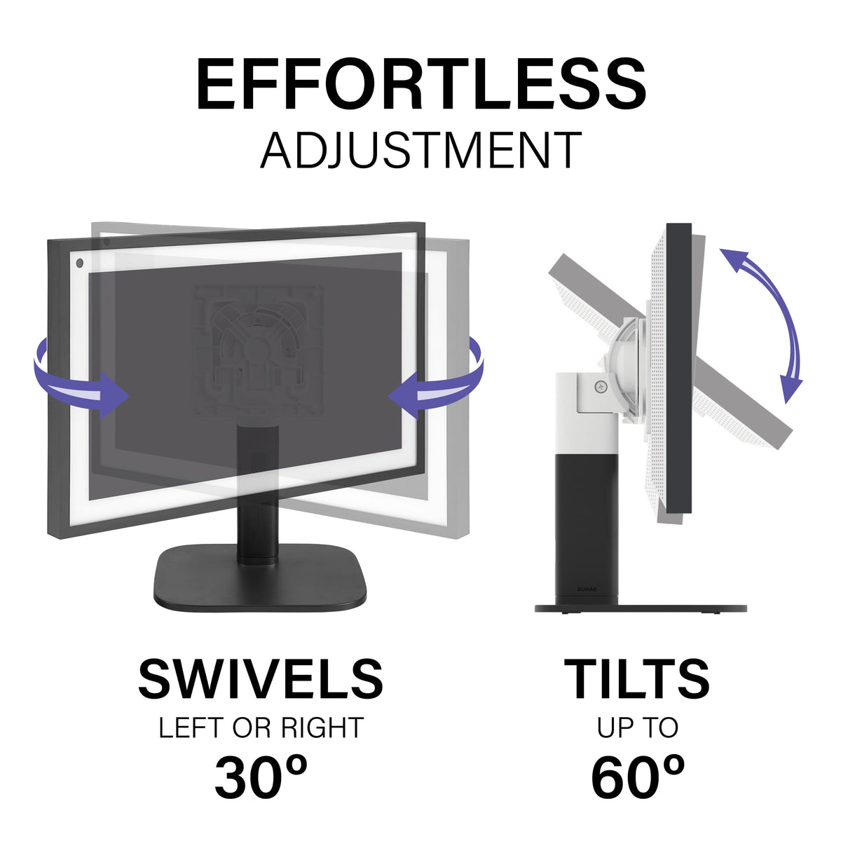 Sanus - Echo Show 15 Tilt and Swivel Stand - Black