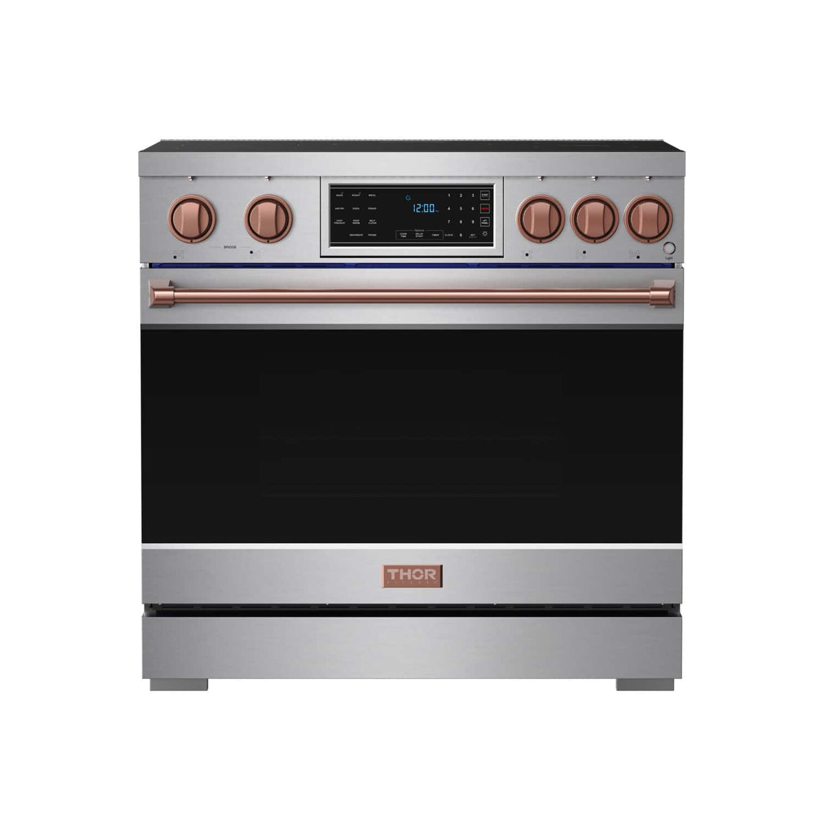 Gordon Ramsay Series by Thor Kitchen 6.0 Cu. Ft Freestanding Induction Range with Rose Gold Hardware - Stainless Steel