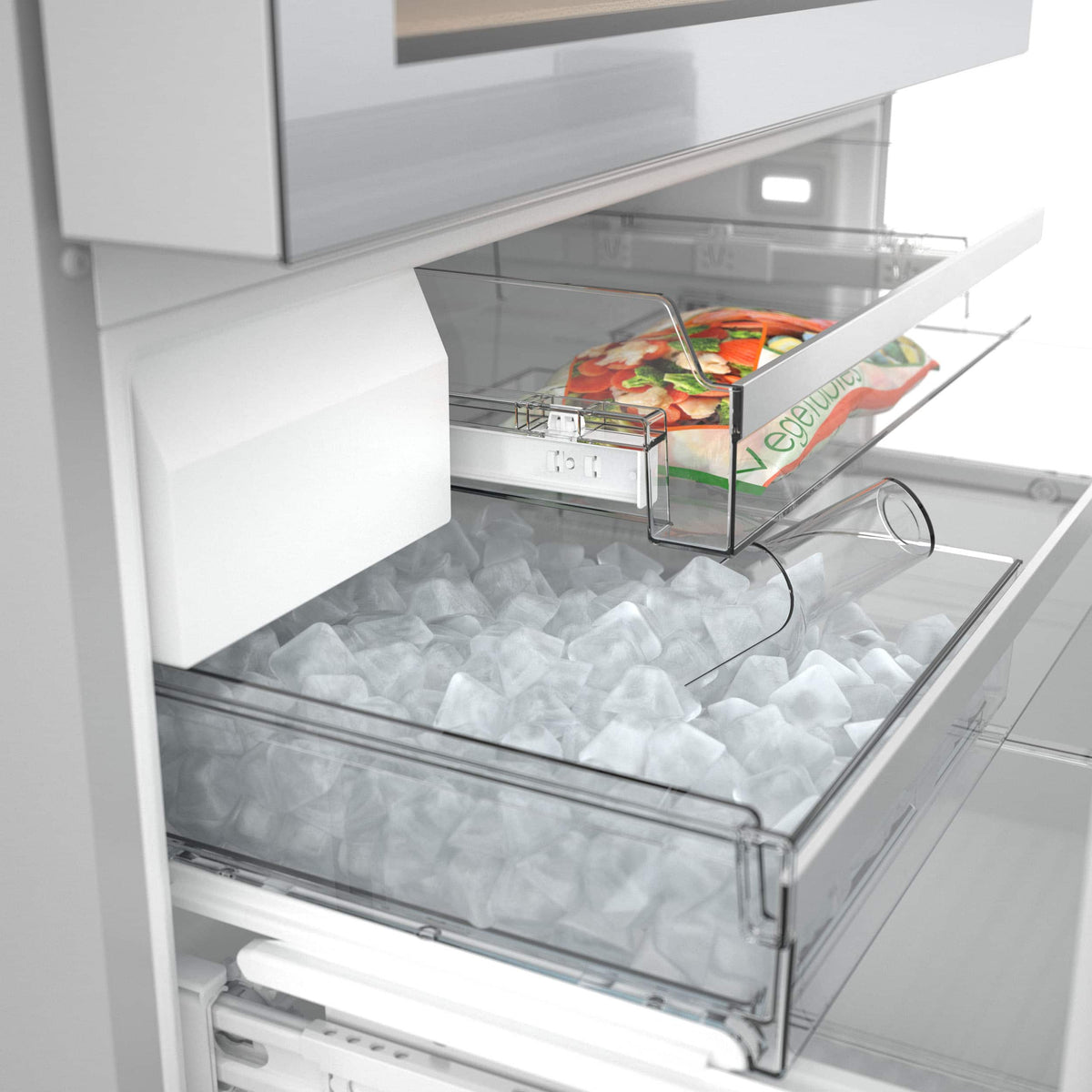 Bosch - 800 Series 36 in. Wide 20 Cu. Ft. 4-Door French Door Bottom Freezer Counter-Depth Smart Refrigerator - Stainless Steel