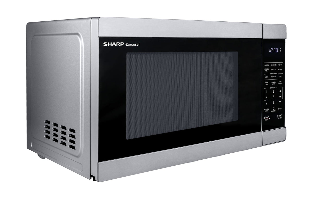 Sharp - 1.1 cu ft Countertop Microwave With Sensor Cooking - Stainless Steel