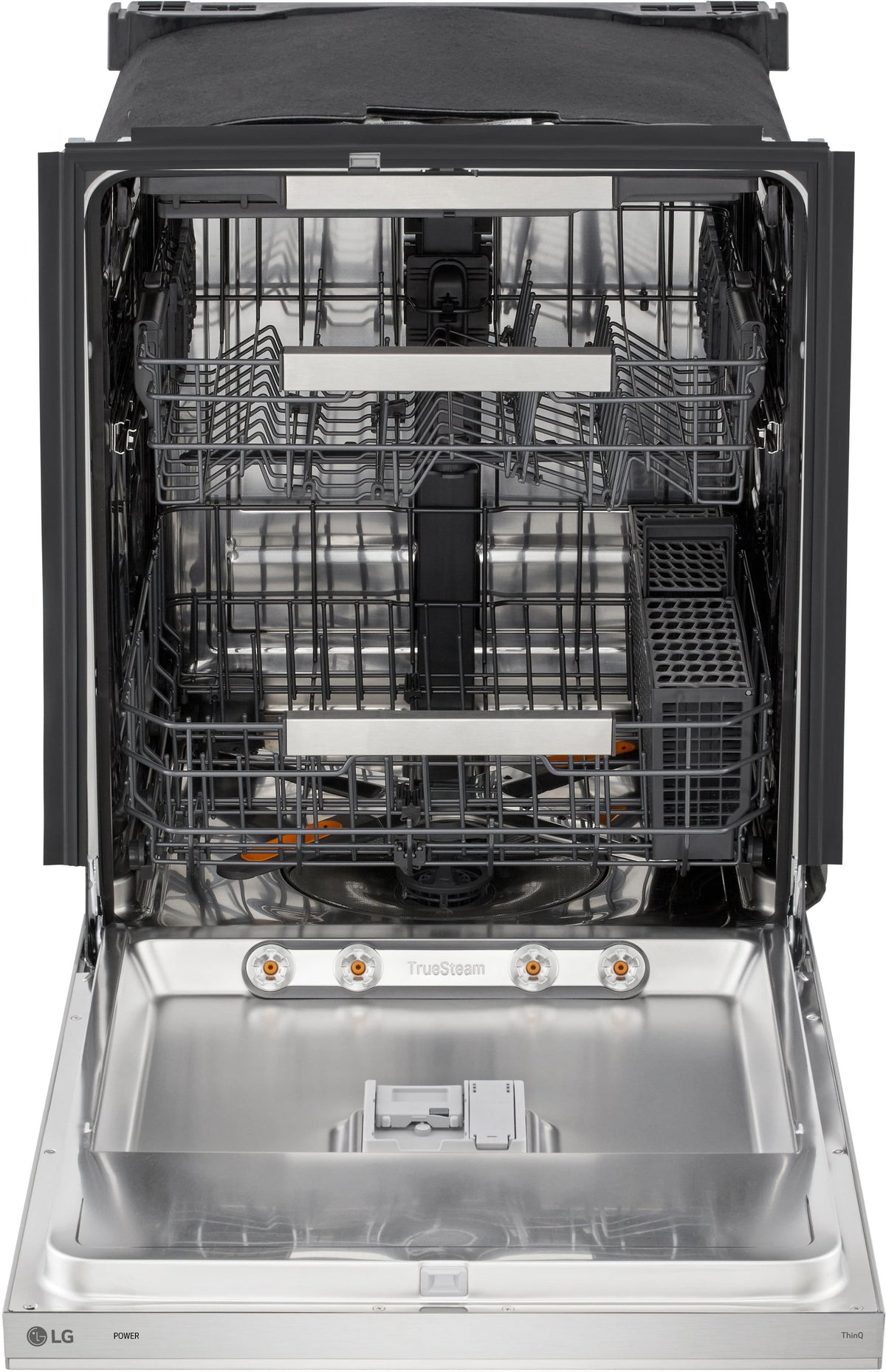 LG - FlushFit 24-in Top Control Smart Built-In Stainless Steel Tub Dishwasher with 3rd Rack, 1 Hour Wash and Dry, 42dBA - Stainless Steel