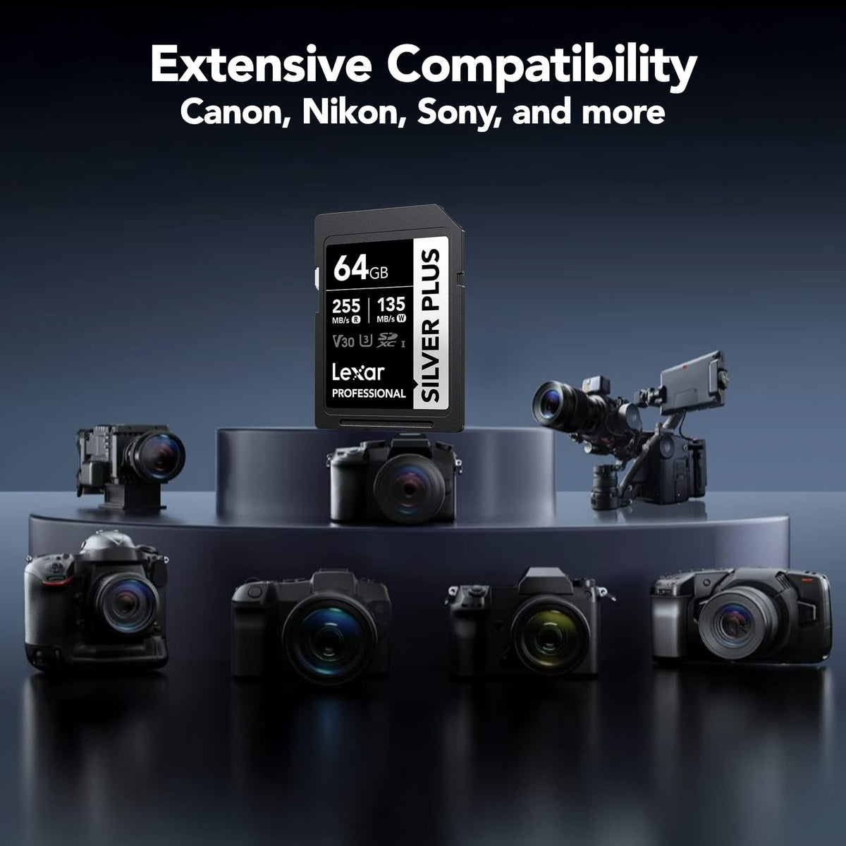 Lexar - Professional SILVER PLUS SDXC, V30 64 GB