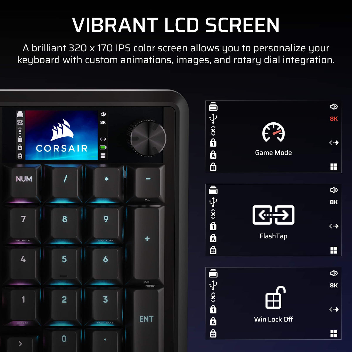 CORSAIR - VANGUARD 96 WIRELESS Mechanical Gaming Keyboard for PC - Black
