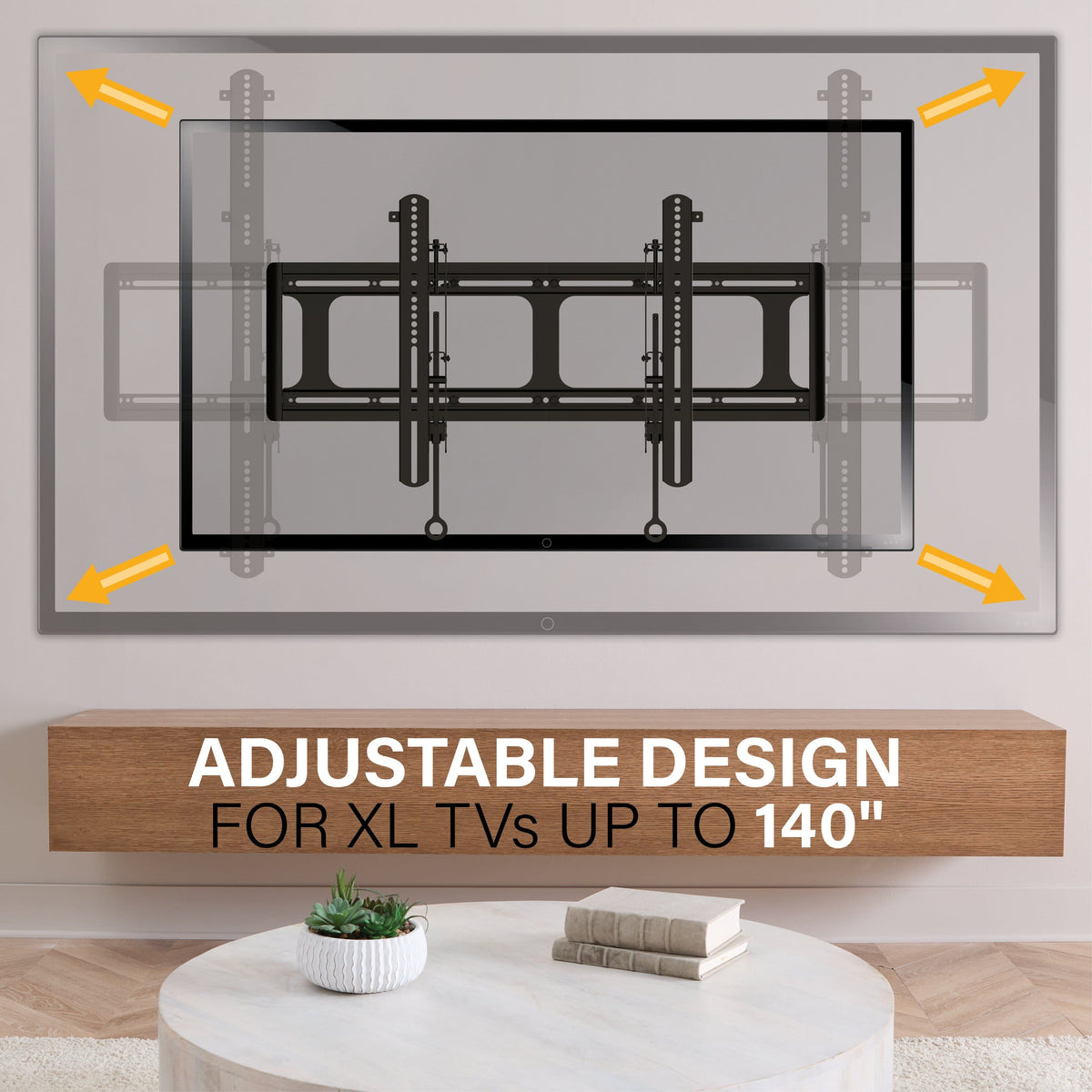SANUS Elite - Fixed Position TV Wall Mount For 65"- 140" TVs up to 300 lbs. - Designed for Extra Large TVs - Black