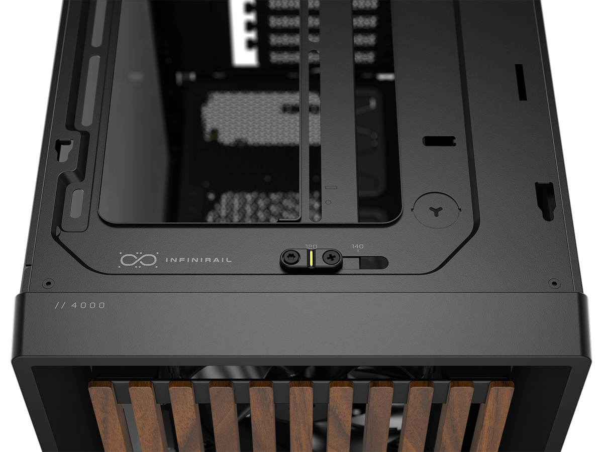 CORSAIR - FRAME 4000D WOOD RS Modular High Airflow Mid-Tower PC Case - Black & Walnut