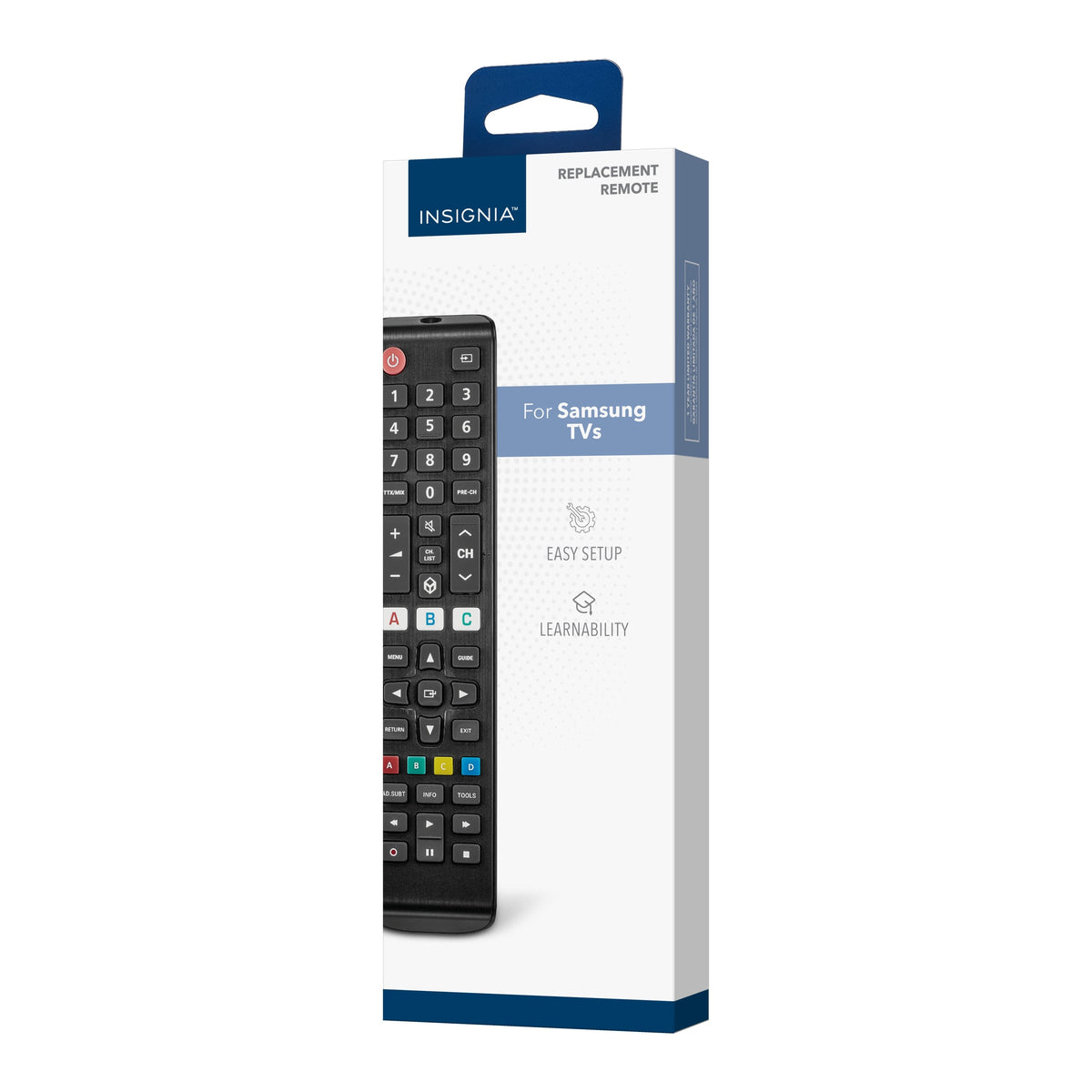 Insignia™ - Replacement Remote for Samsung TVs - Black