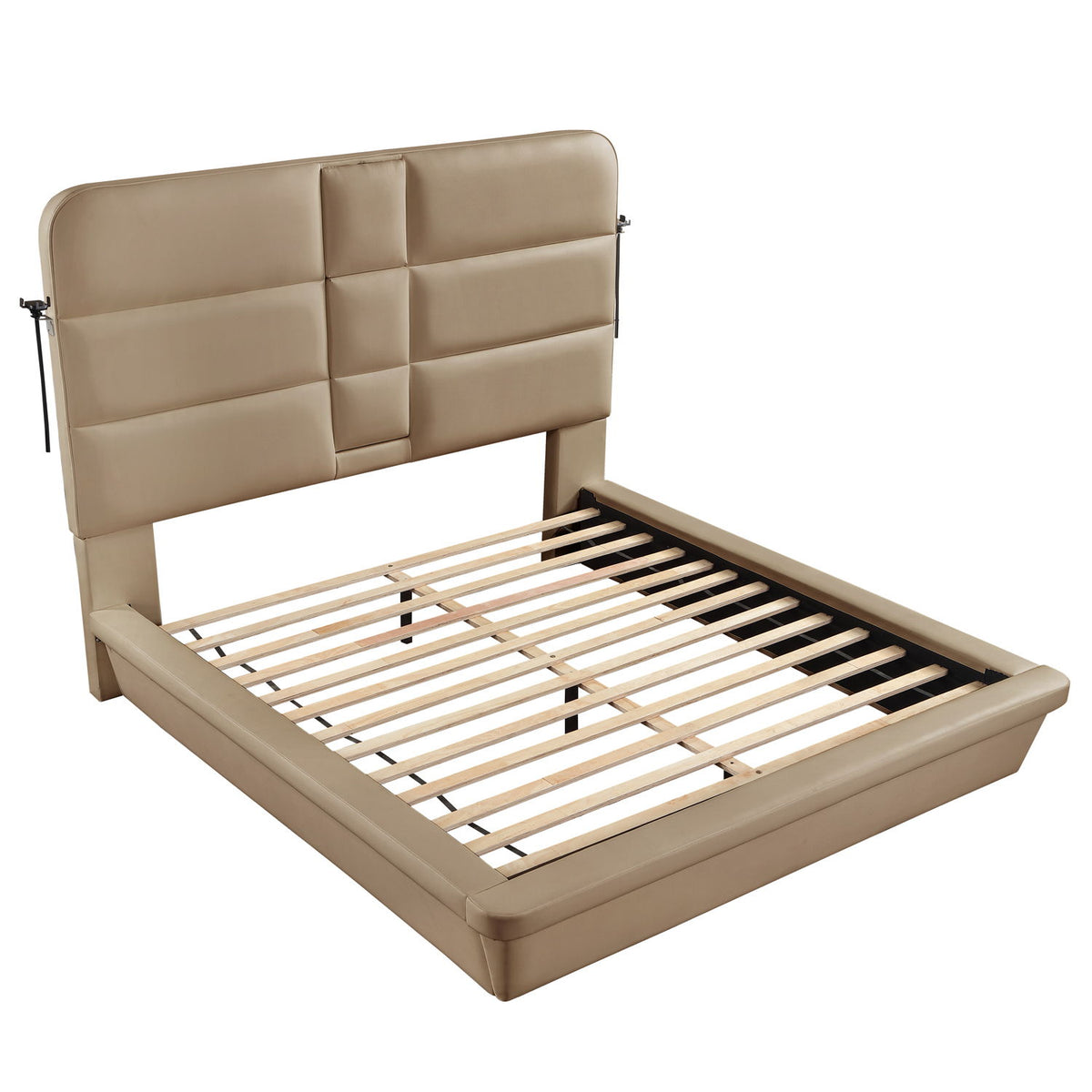Futura - Cama tapizada con cabecero alto