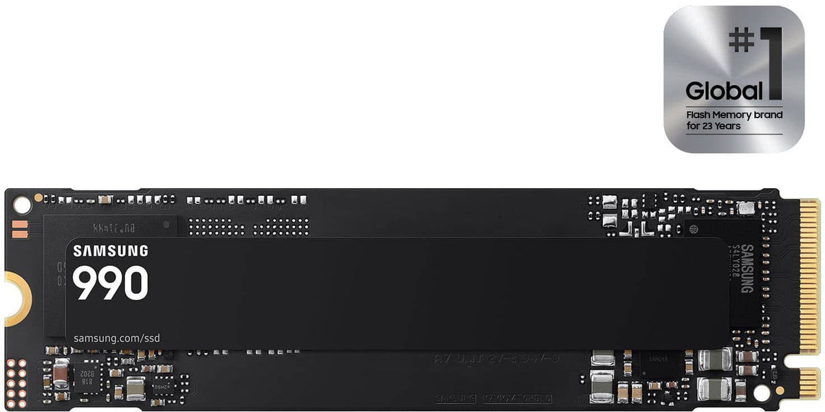 Samsung - Internal SSD 990 1TB, Read/Write Speeds Up to 7,250/6,450 MB/s (MZ V9V2T0B/AM)