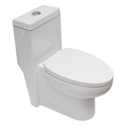 1 Piece Toilet With Dual Flush And Soft Closing Seat - White