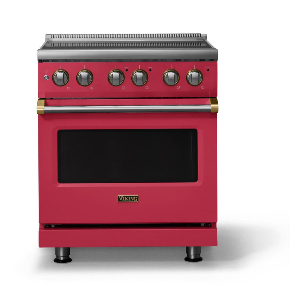 Viking - 30"W. Pro5S 4.7 Cu. Ft. Freestanding 4 Element Electric Convection Range - /Brushed Brass - Valentine