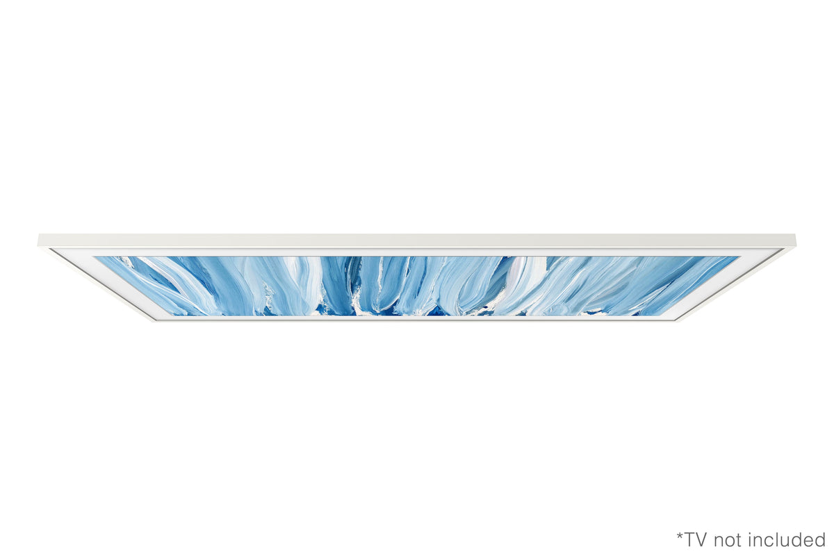 Samsung - 43" The Frame Customizable Bezel - Modern - White