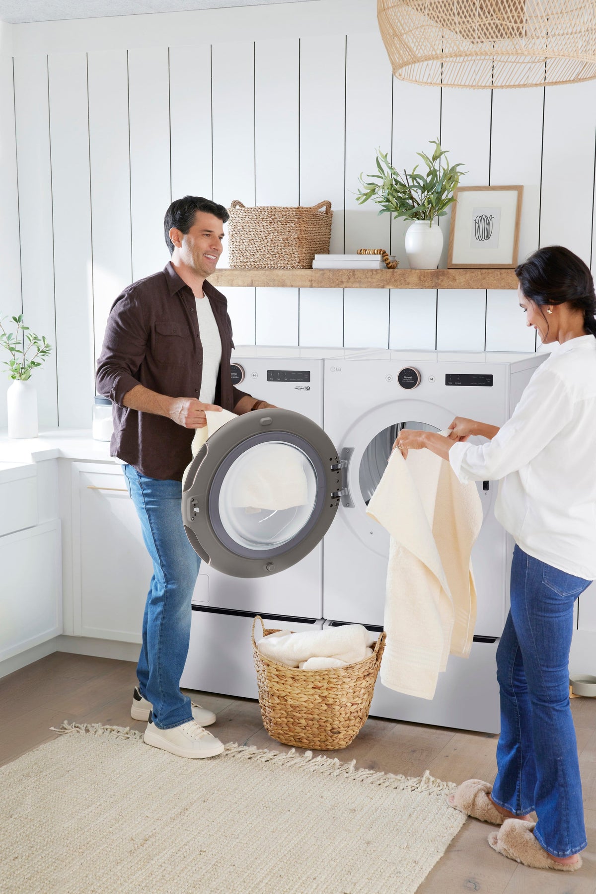 LG - 7.4 Cu. Ft. Stackable Smart Gas Dryer with Steam and Sensor Dry - White
