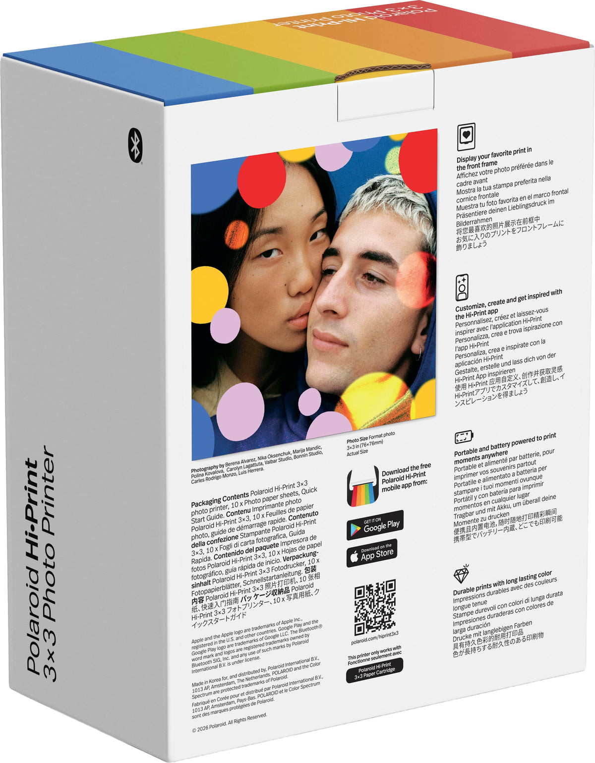 Polaroid - Hi-Print 3x3 Pocket Photo Printer - +10 Sheets - White