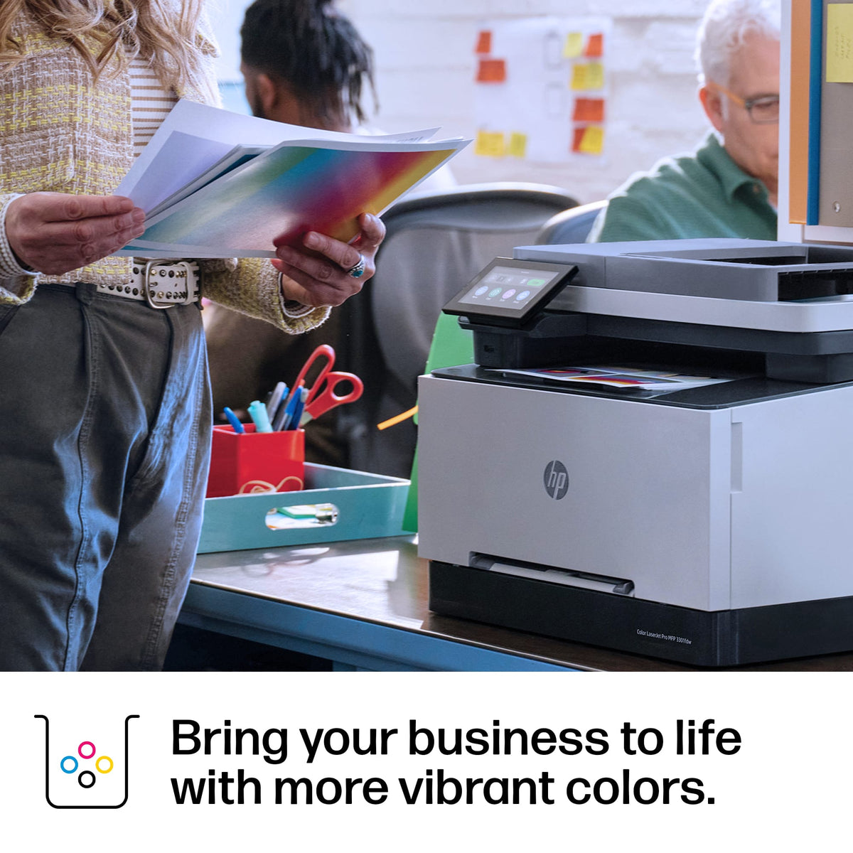 HP - LaserJet Pro MFP 3301fdw Wireless AI-Enabled Color All-in-One Laser Printer - White & Slate