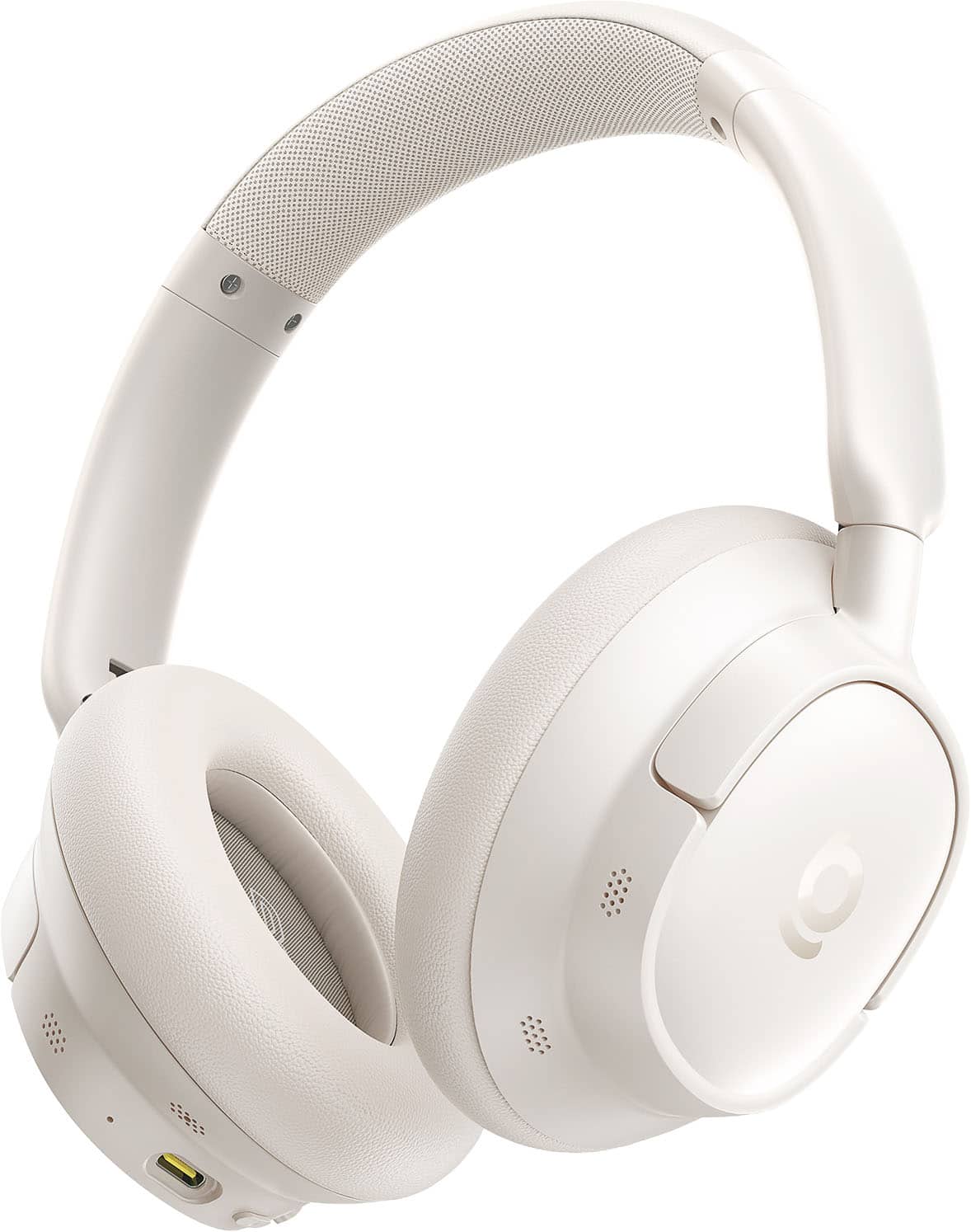 Baseus - Bass BH1 NC Over-Ear Headphones - Adaptive Hybrid ANC,LDAC Hi-Res,80-Hour Playtime,5-Mic AI Calls - White