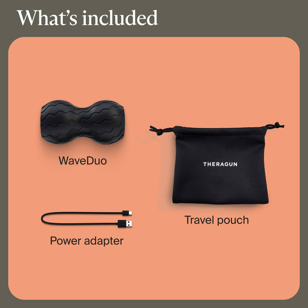 Therabody - WaveDuo - Vibrating Roller Contoured For The Back, Neck & Spine - Black