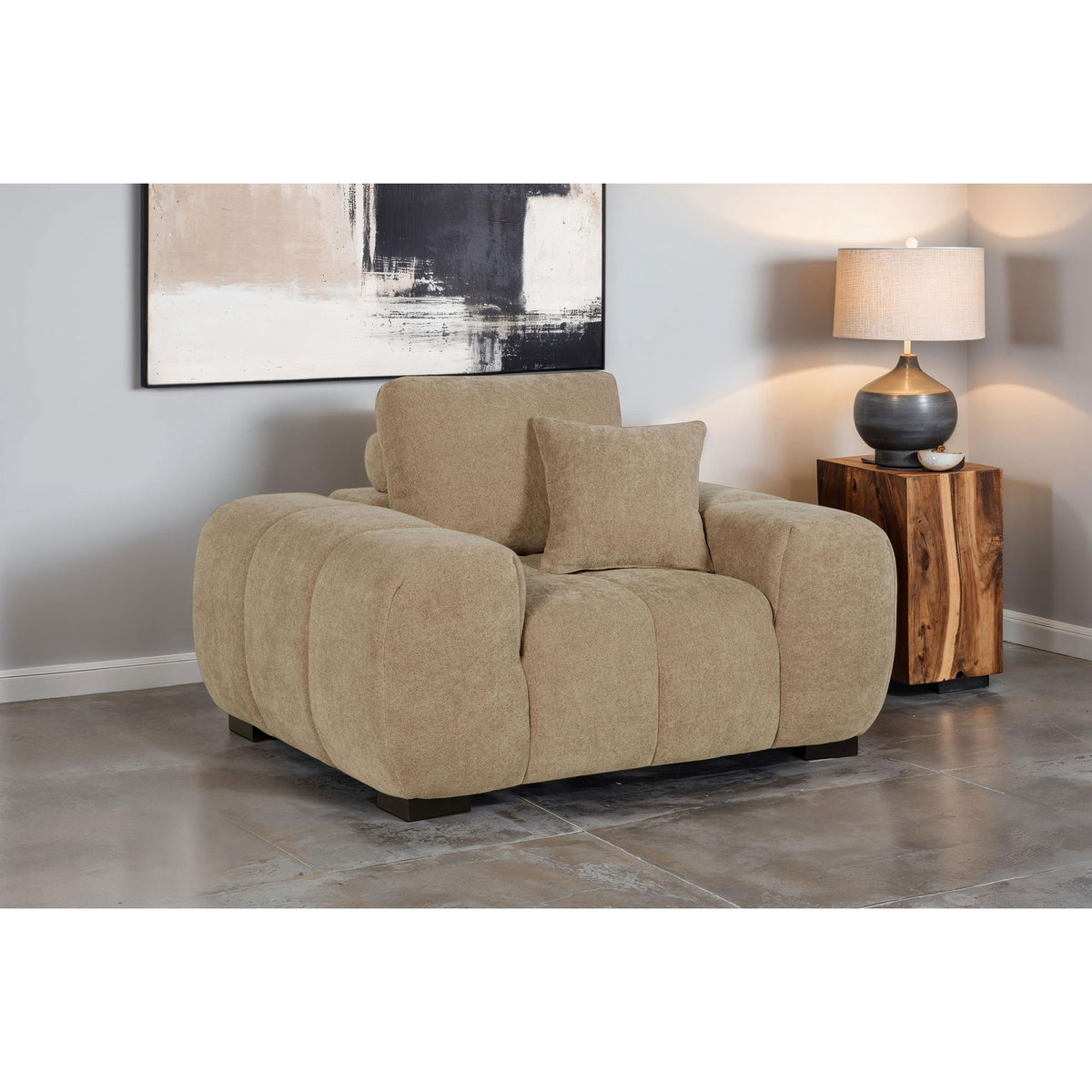 Plather - Sillón individual con brazos curvos