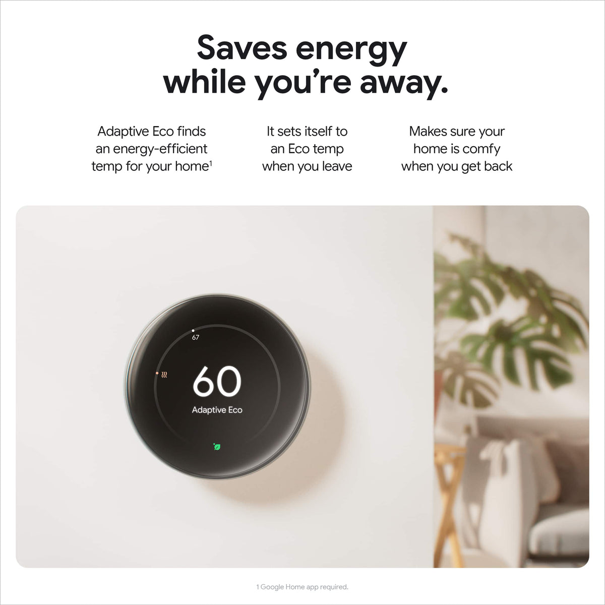 Google - Nest Learning Thermostat (4th gen) with Nest Temperature Sensor (2nd gen) - Polished Obsidian