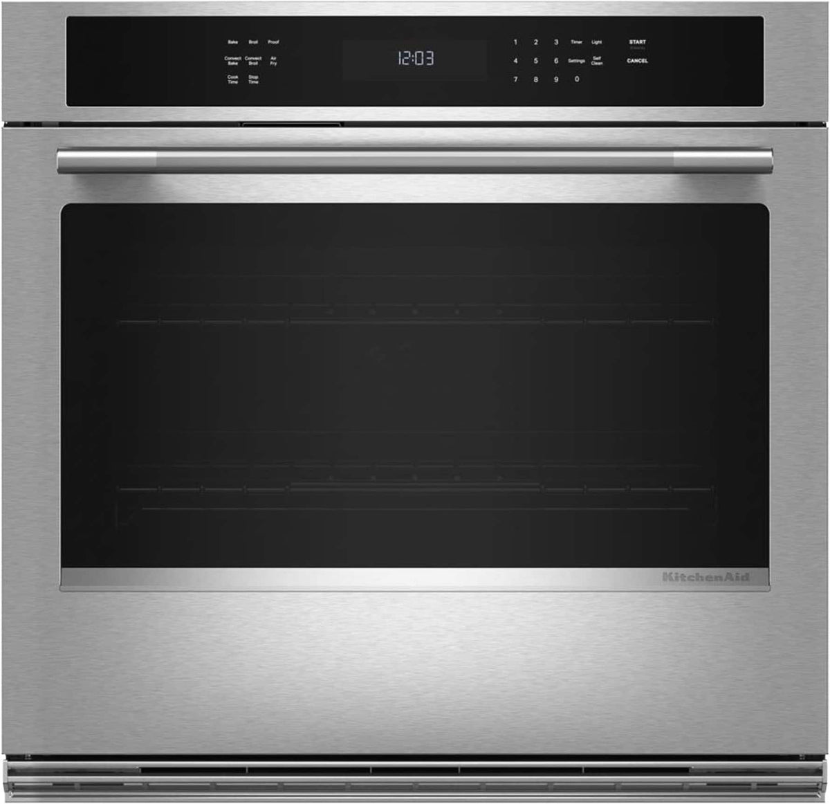 KitchenAid - 30" Built-In Single Electric Wall Oven with No Preheat Air Fry Mode - Stainless Steel