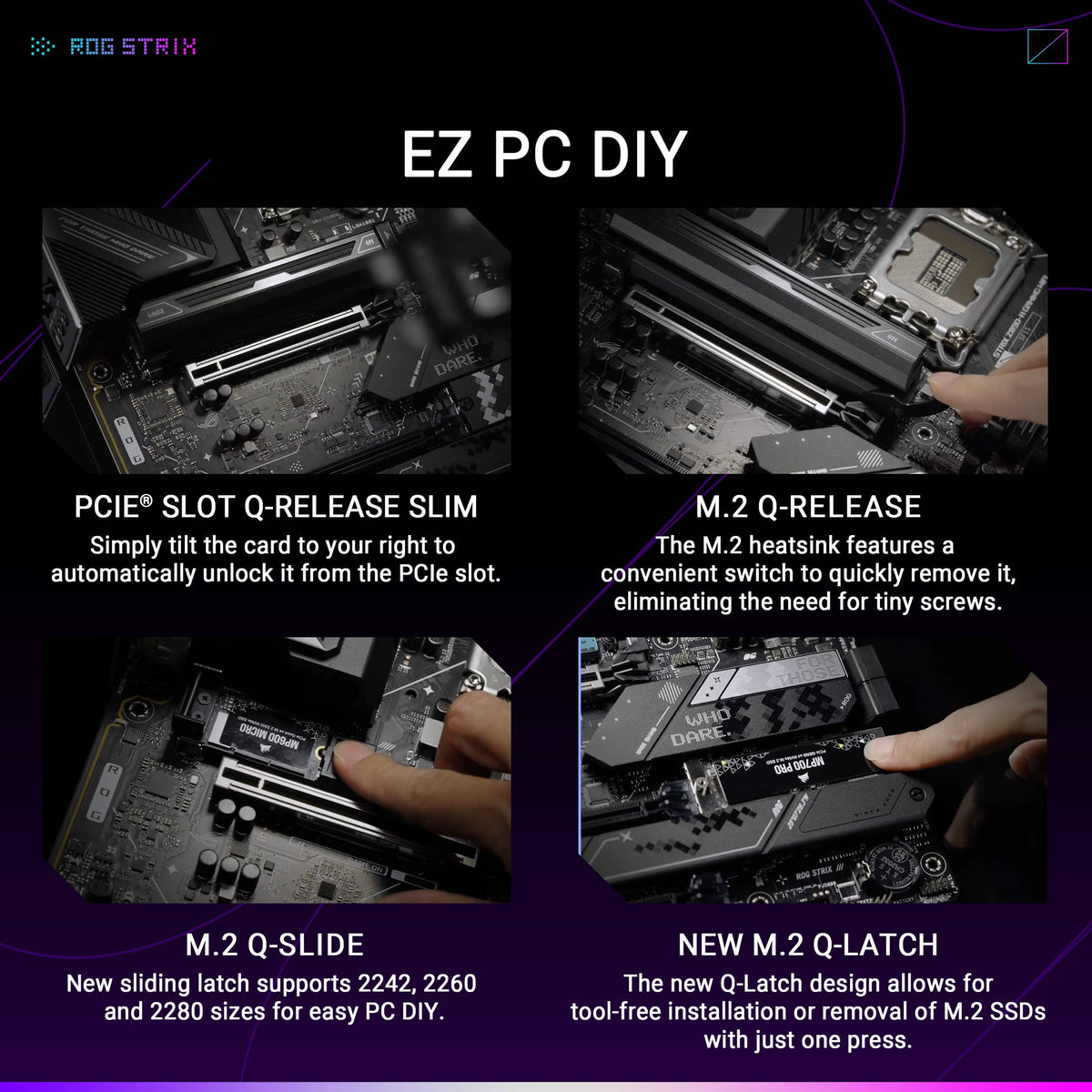 ASUS - ROG STRIX Z890-H (Socket LGA 1851) Intel Z890 ATX DDR5 Wi-Fi 7 BE Motherboard - Black