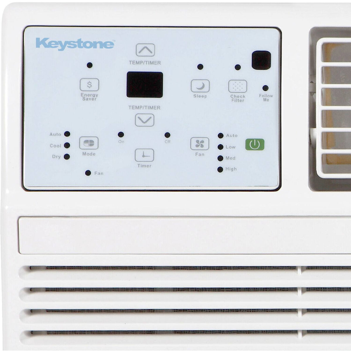 Keystone - 14,000 BTU 230V Through-the-Wall Air Conditioner with Follow Me LCD Remote Control - White