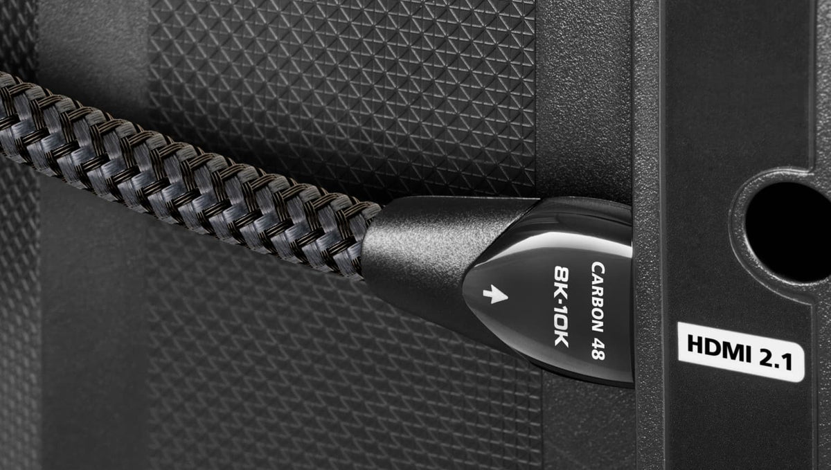 AudioQuest - Carbon 48 2.5' 4K-8K-10K 48Gbps HDMI Cable - Gray on Black