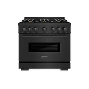 ZLINE - 36 in. Wide 6 Burner Classic Gas Range w/ Convection Oven in Black Stainless  (CGRB-BR-36) - Black Stainless Steel