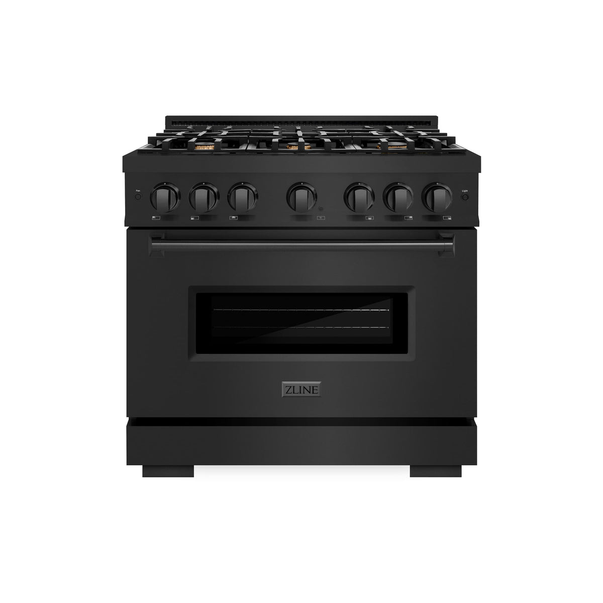 ZLINE - 36 in. Wide 6 Burner Classic Gas Range w/ Convection Oven in Black Stainless  (CGRB-BR-36) - Black Stainless Steel