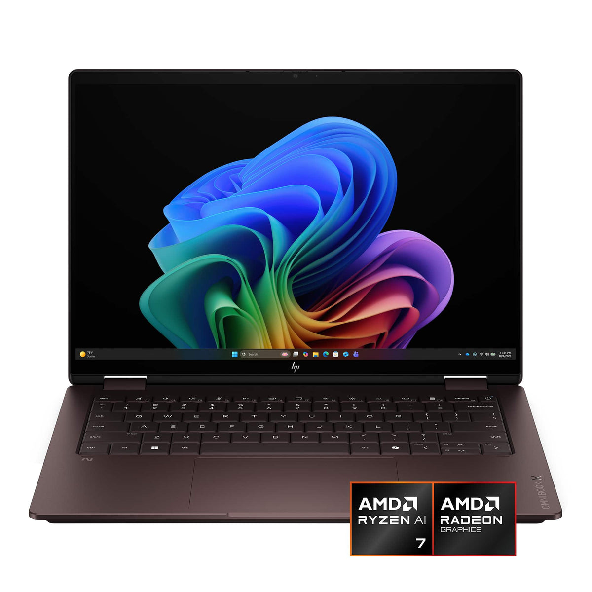 HP - OmniBook X Flip 2-in-1 - 14" 2K OLED Touchscreen Laptop - AMD Ryzen AI 7 445 (2026) - 24GB Memory - 1TB SSD - Copilot+ - Deep Espresso