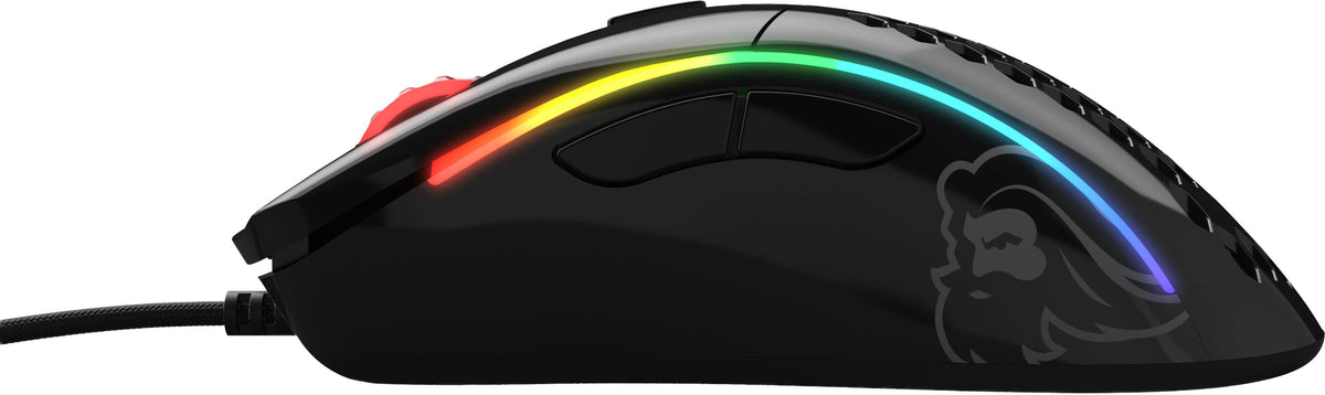Glorious - Model D Lightweight Wired Optical Gaming Mouse with Customizable RGB - Wired - Black