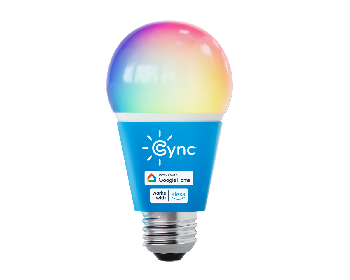 Cync - A19 LED Light Bulb, Matter Compatible, Color Changing, 1pk - Full Color