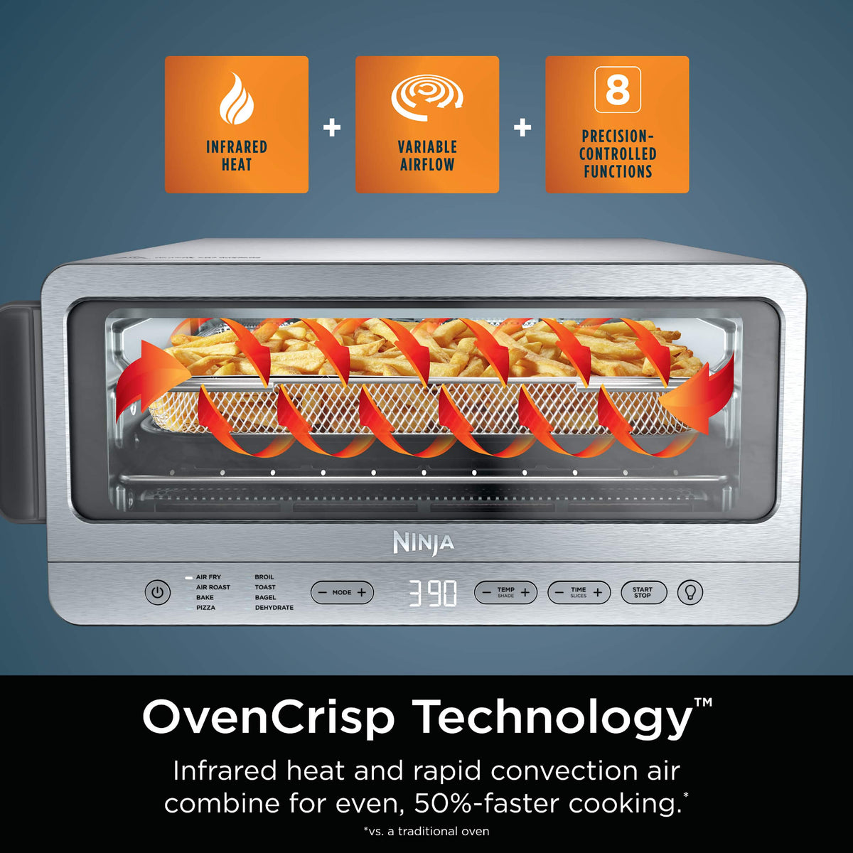 Ninja - Flip Toaster Oven & Air Fryer - Gray