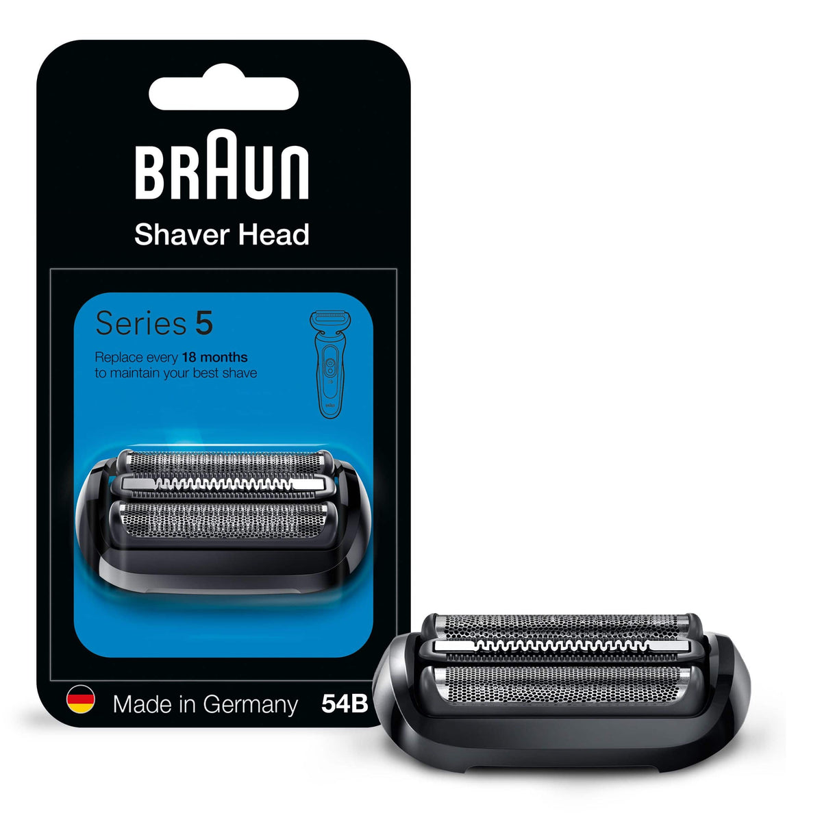 Braun - Series 5 Electric Shaver 54B Replacement Head, Compatible with 51**s and 60**S Models - Silver