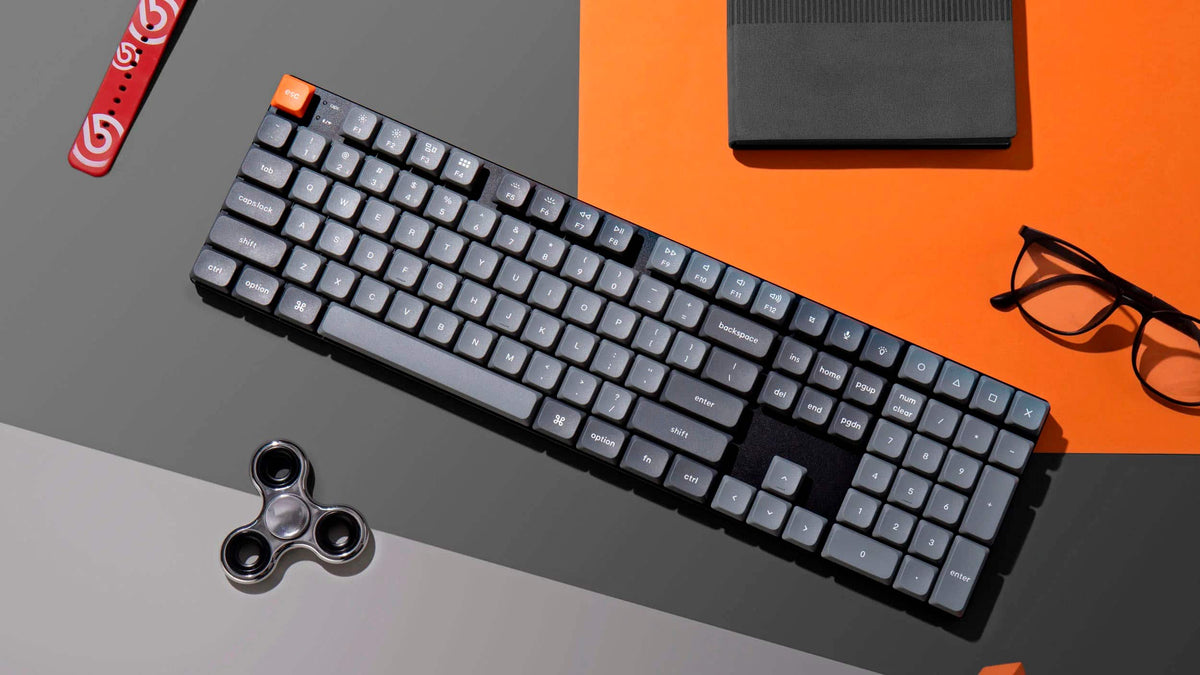 Keychron - K5 Max 100% Custom Wireless RGB Mechanical Keyboard with Programmable QMK/VIA Hot-Swappable Red Switch - Black